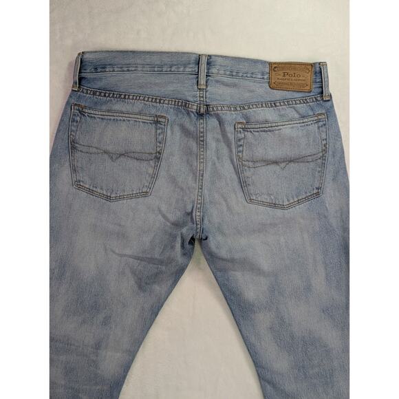 The Varick Slim Straight Button Fly Distressed 32W x 30L by Polo Ralph Lauren - Picture 11 of 16